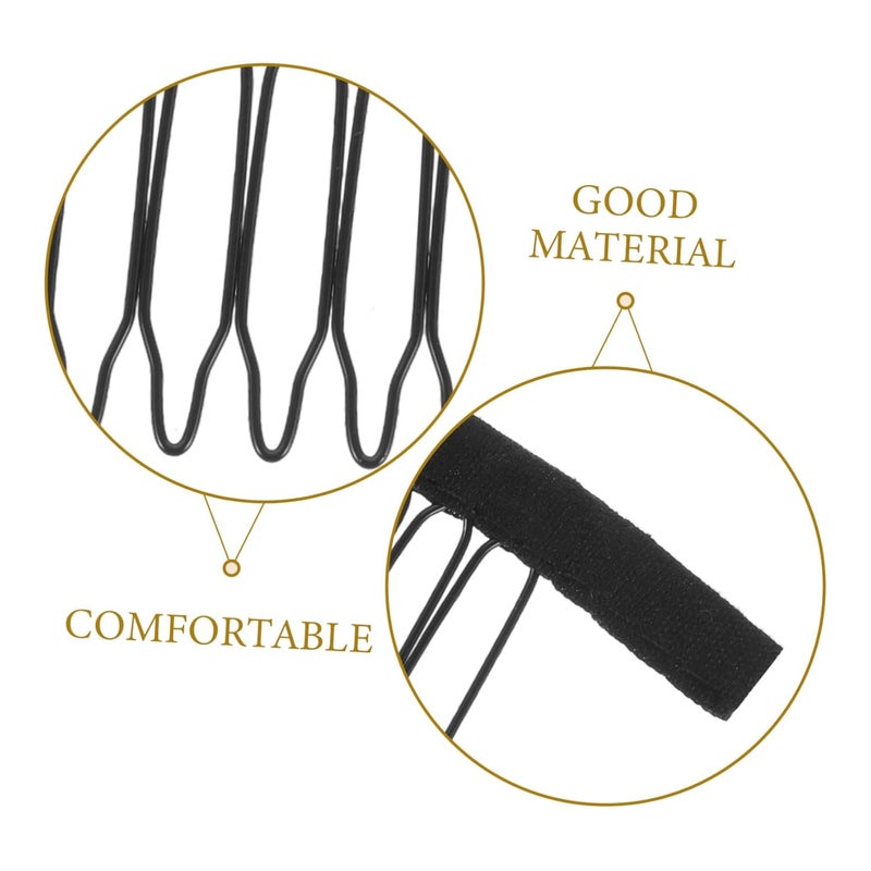 50 Pcs Black Wig Comb Clips For Secure Hairpiece Caps Easy Styling - Image 3